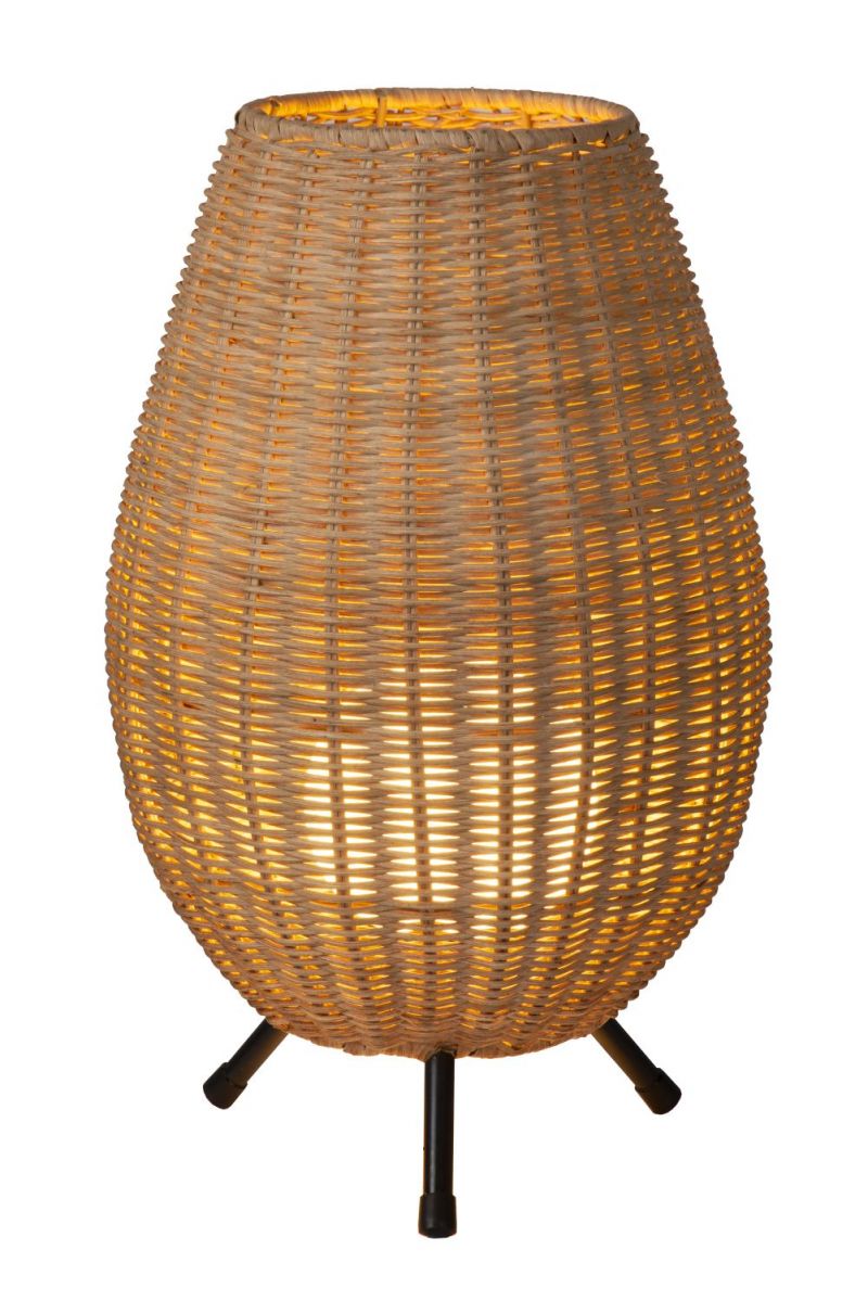 Lucide COLIN - Table lamp - D22 cm - 1xG9 - Light wood