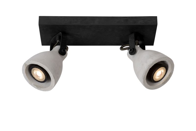 CONCRI-LED - Stropné svietidlo - 2xGU10/5Wincll 320LM 3000K - čierna