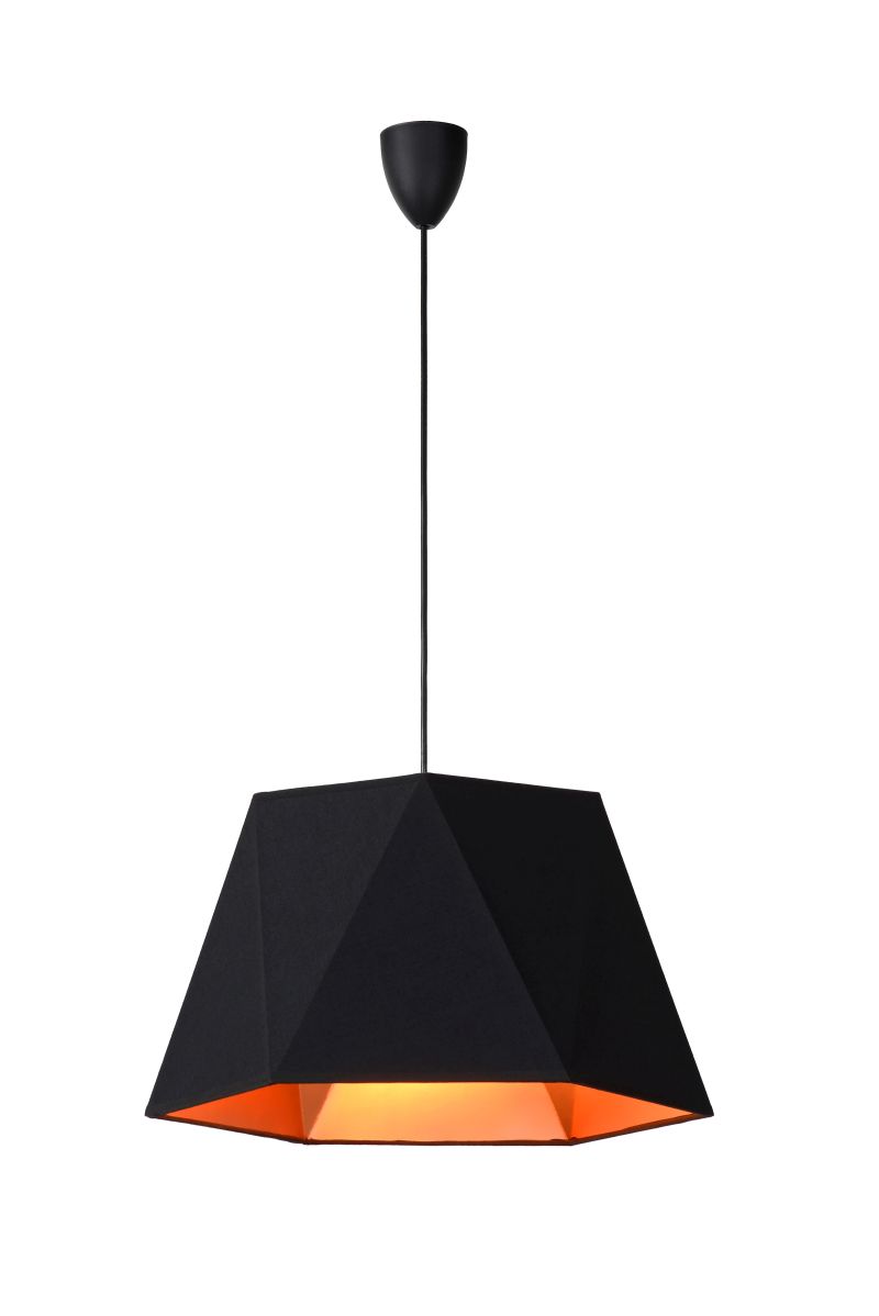 ALEGRO - Závesná lampa - E27 D42cm H25cm - čierna