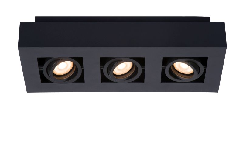 XIRAX - Stropné svietidlo - 3xGU10/5W LED  DTW - Čierna - (old 09119/15/30)
