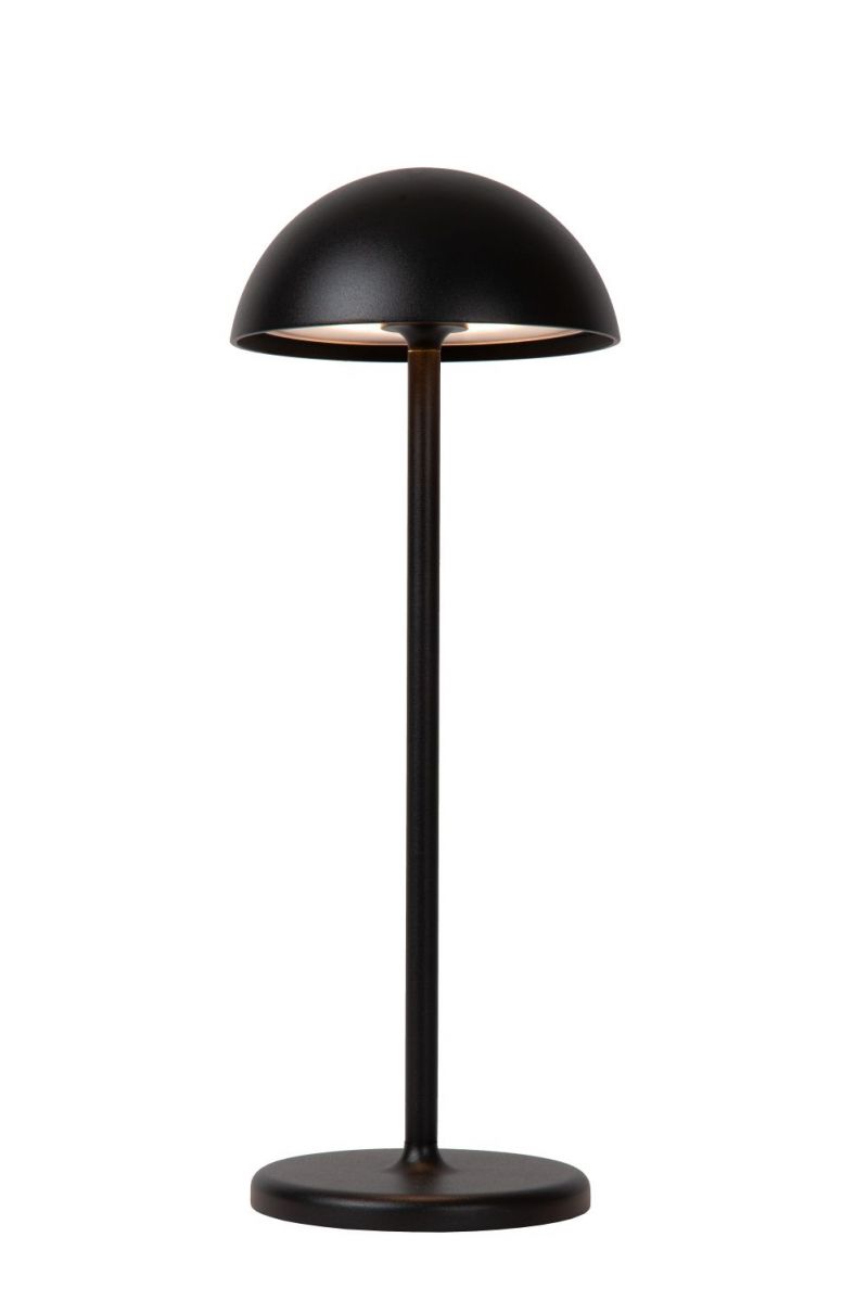 Lucide JOY - Rechargeable Table lamp Outdoor - Battery - D12 cm - LED Dim. - 1x1,5W 3000K - IP54 - Black