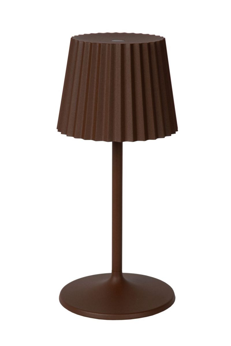 Lucide JUSTINE - Table lamp Outdoor - LED Dim. - 1x2W 2700K - IP54 - Rust Brown