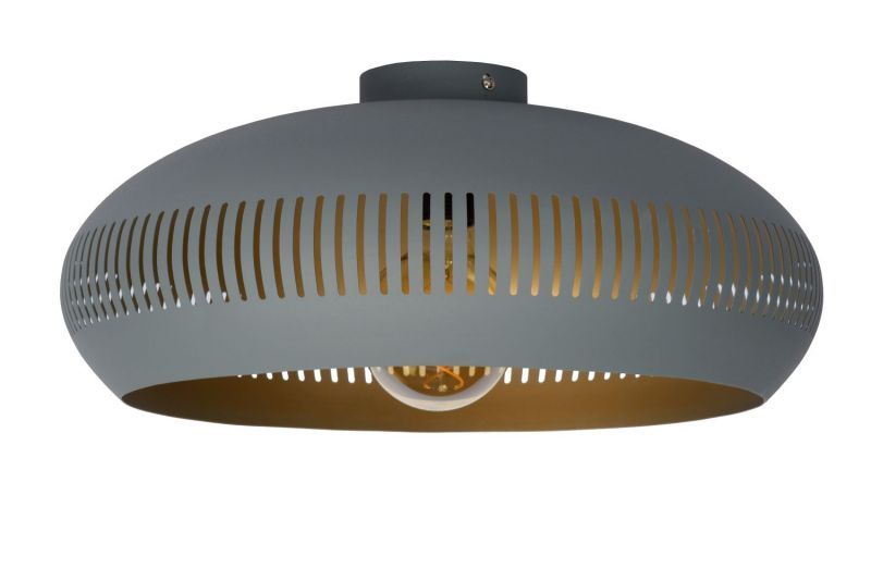 Lucide RAYCO - Flush ceiling light - D45 cm - 1xE27 - Grey