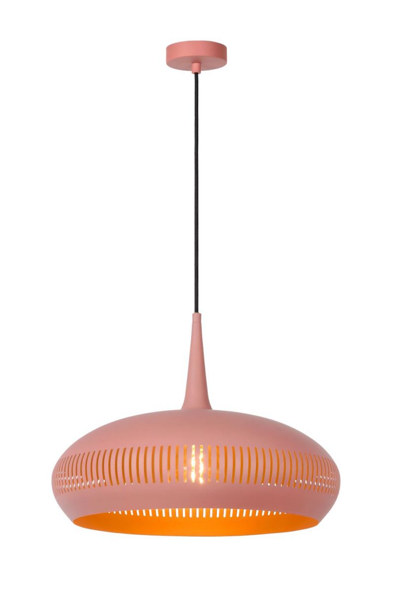 Lucide RAYCO - Pendant light - D45 cm - 1xE27 - Pink