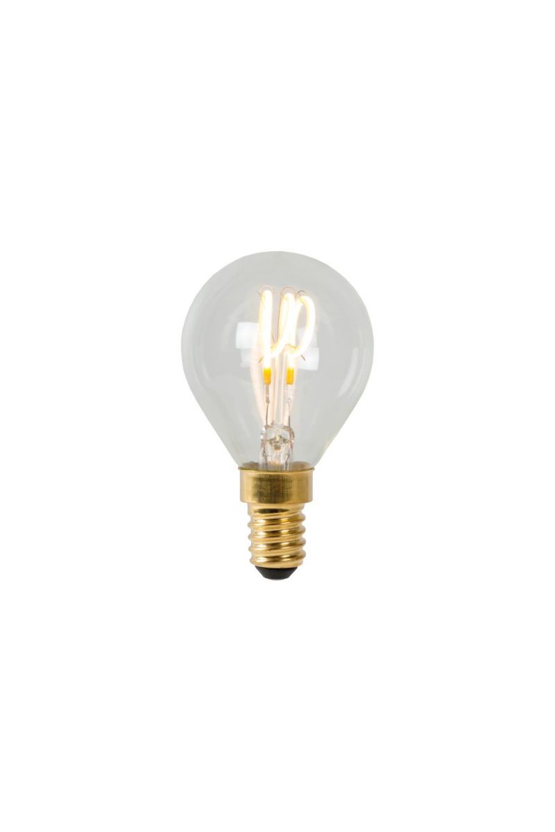 Lucide P45 - Filament bulb - D4,5 cm - LED Dim. - E14 - 1x3W 2700K - Transparant