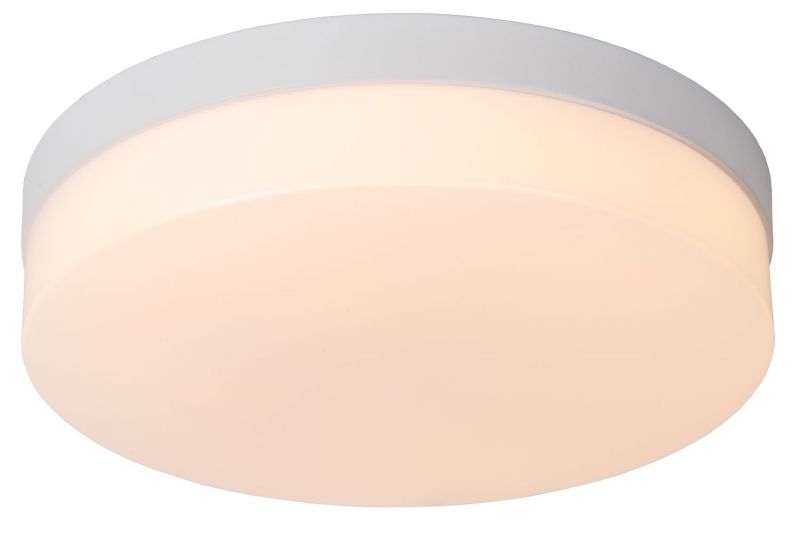 Lucide BISKIT - Flush ceiling light Bathroom - Ø28 cm - LED - 1x18W 2700K - IP44 - White
