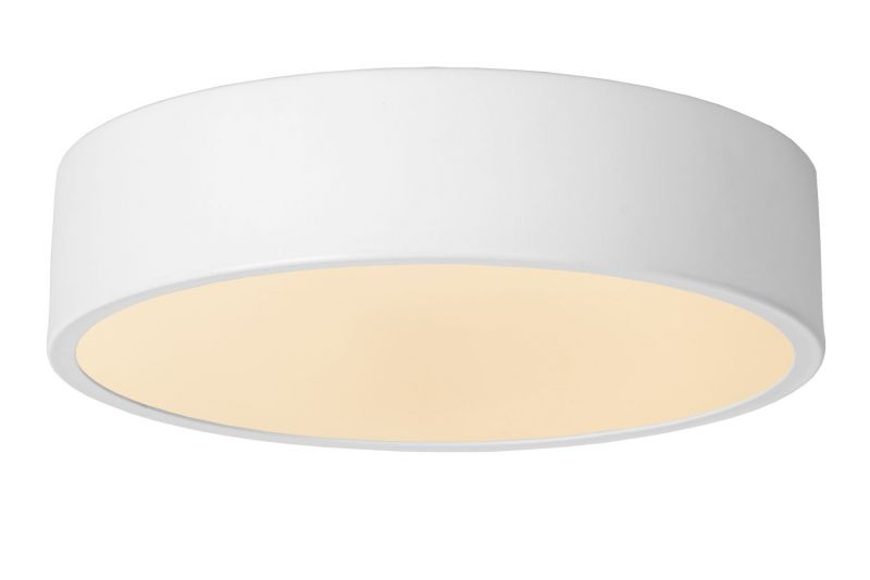 Lucide UNAR - Flush ceiling light - Ø20 cm - LED Dim. - 1x12W 2700K - 3 StepDim - White