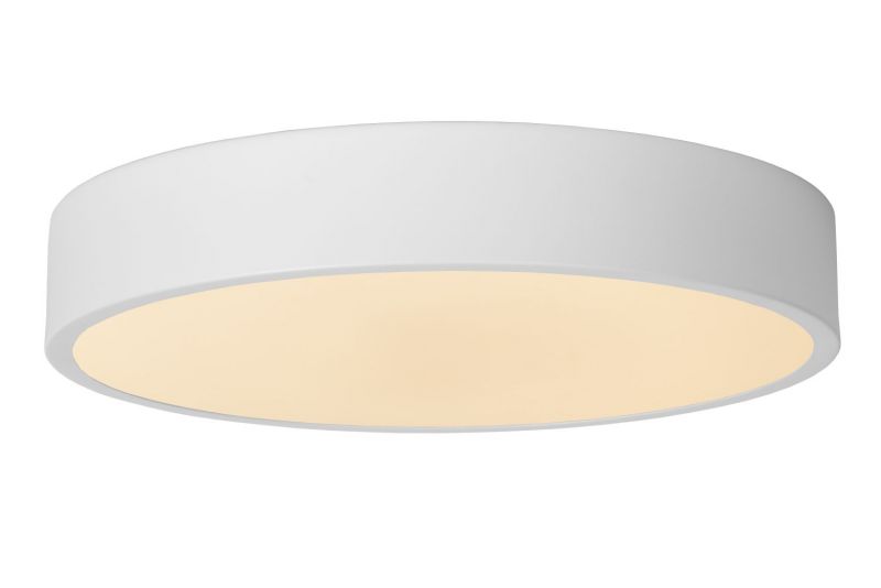 Lucide UNAR - Flush ceiling light - Ø30 cm - LED Dim. - 1x18W 2700K - 3 StepDim - White