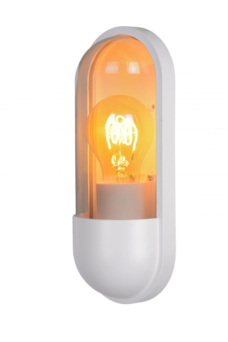 Lucide CAPSULE - Wall light Outdoor - 1xE27 - IP65 - White