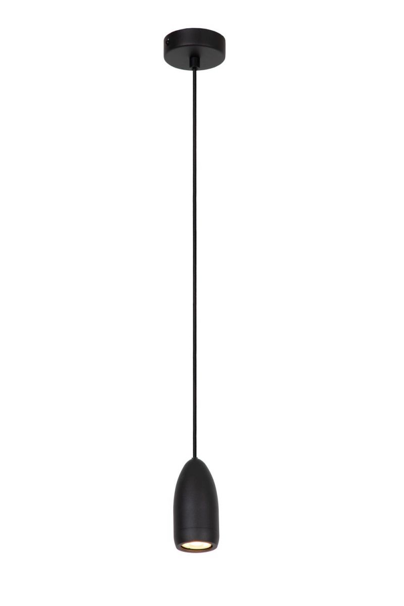 Lucide EVORA - Pendant light - D10 cm - 1xGU10 - Black