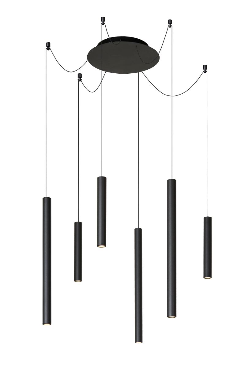 LORENZ - Závesné svietidlo - LED  6x4W Black Matte- Čierna (74403/06/30)