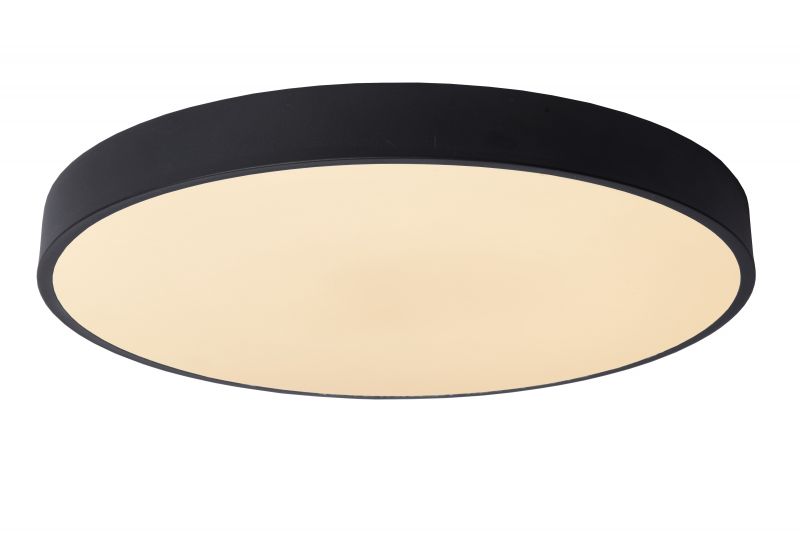 Lucide UNAR - Flush ceiling light - D50 cm - LED Dim. - 1x36W 2700K - 3 StepDim - Black