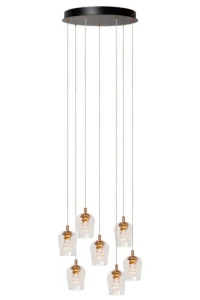 Lucide BERLIANE - zu00e1vesnu00e9 svetlo - u00d8 39 cm - LED tlmenu00e9 - 7x4W 2700K - s vymeniteu013enu00fdm LED modulom - Transparant | Essential