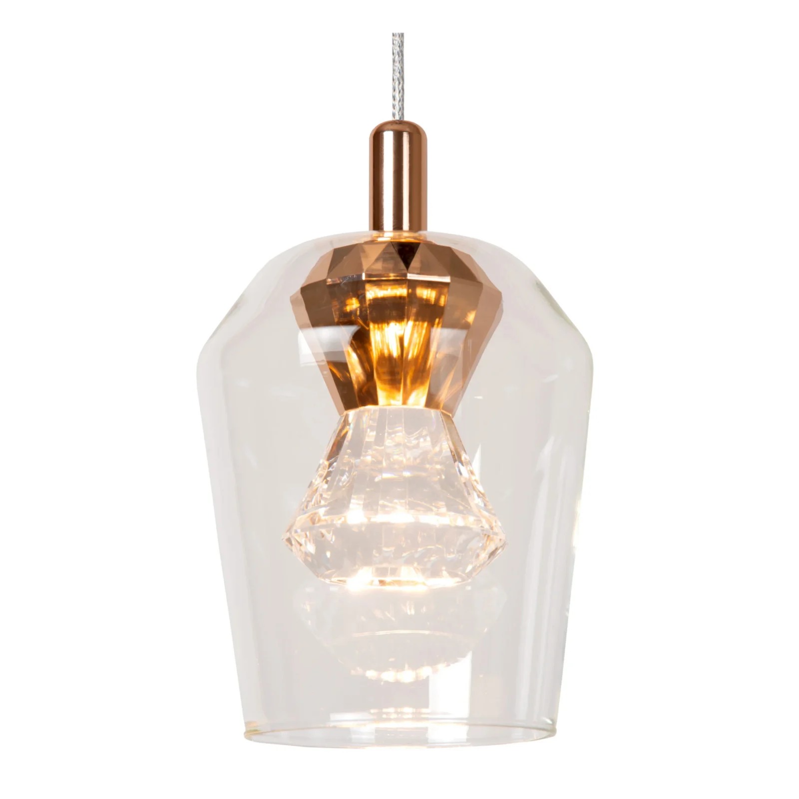 Lucide BERLIANE - zu00e1vesnu00e9 svetlo - u00d8 39 cm - LED tlmenu00e9 - 7x4W 2700K - s vymeniteu013enu00fdm LED modulom - Transparant | Essential
