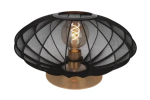 Lucide CORINA - Stolnu00e1 lampa - u00d8 40 cm - 1xE27 - u010dierna
