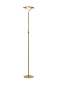 Lucide CELESTE - Stojacia lampa - u00d8 28 cm - LED tlmenu00e1 - 1x21W 2700K - matnu00e1 zlatu00e1 / mosadznu00e1