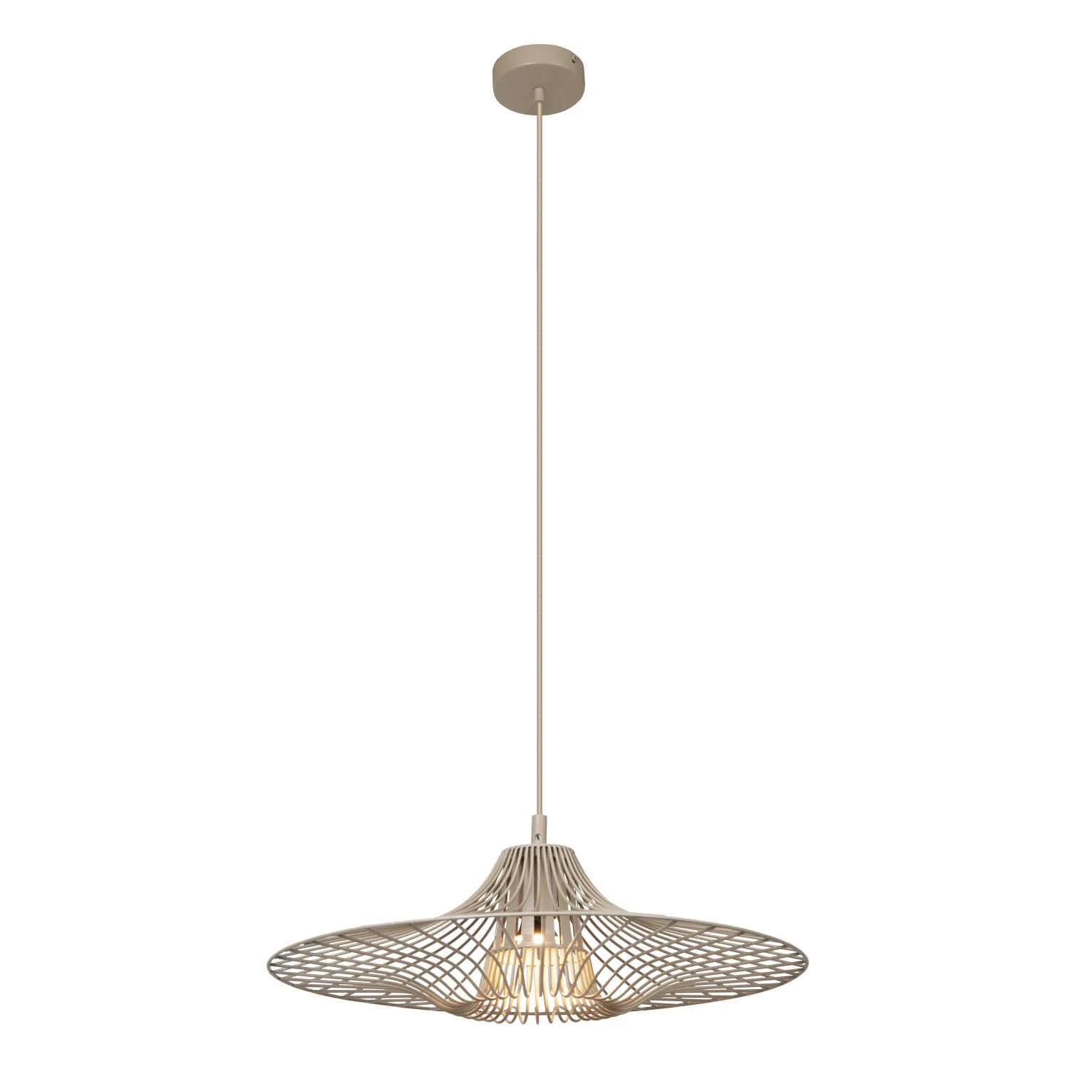 Lucide ELLIS - Zu00e1vesnu00e9 svetlo - u00d8 50 cm - 1xE27 - Taupe - Essential