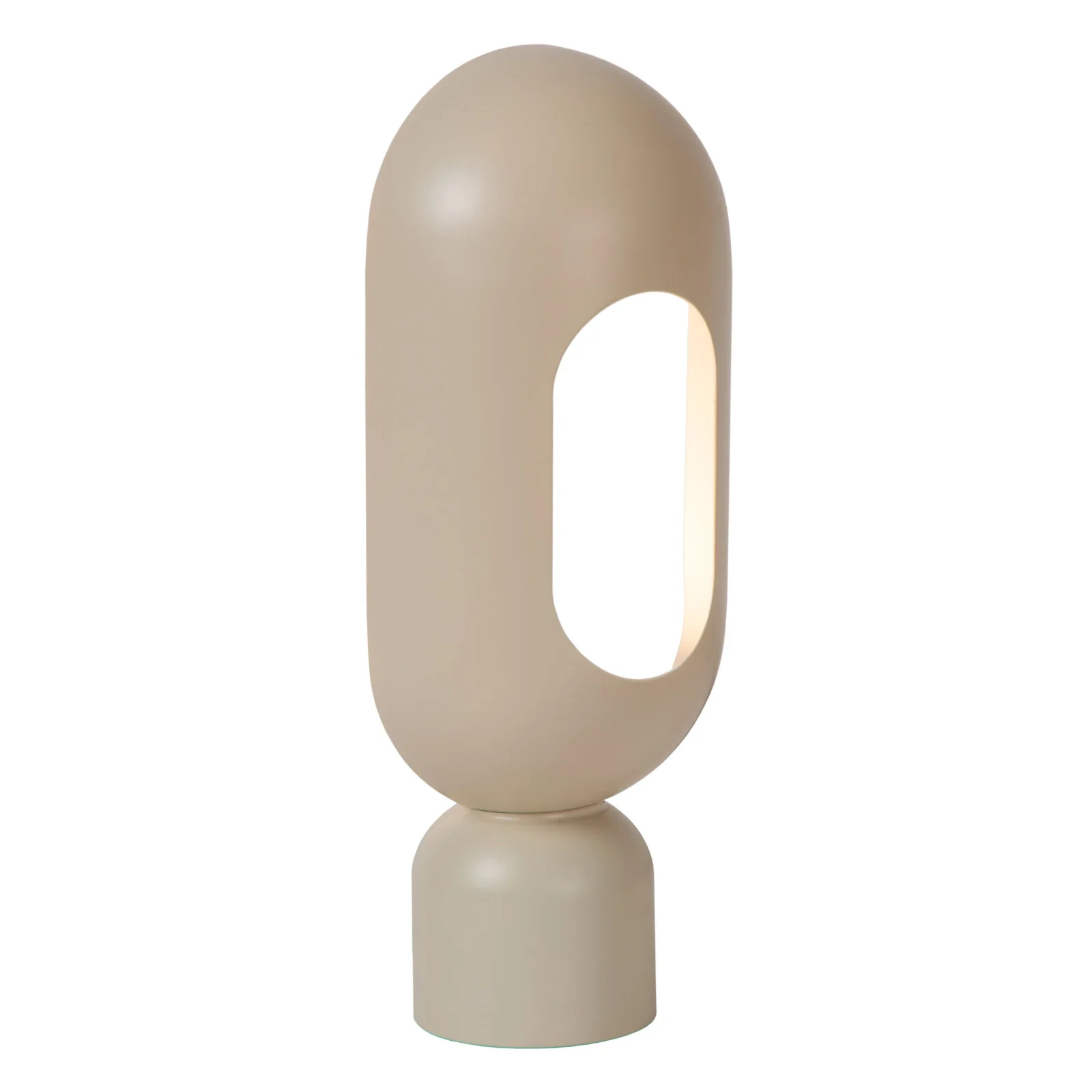 Lucide BARRIS - Stolnu00e1 lampa - 1xE27 - Taupe