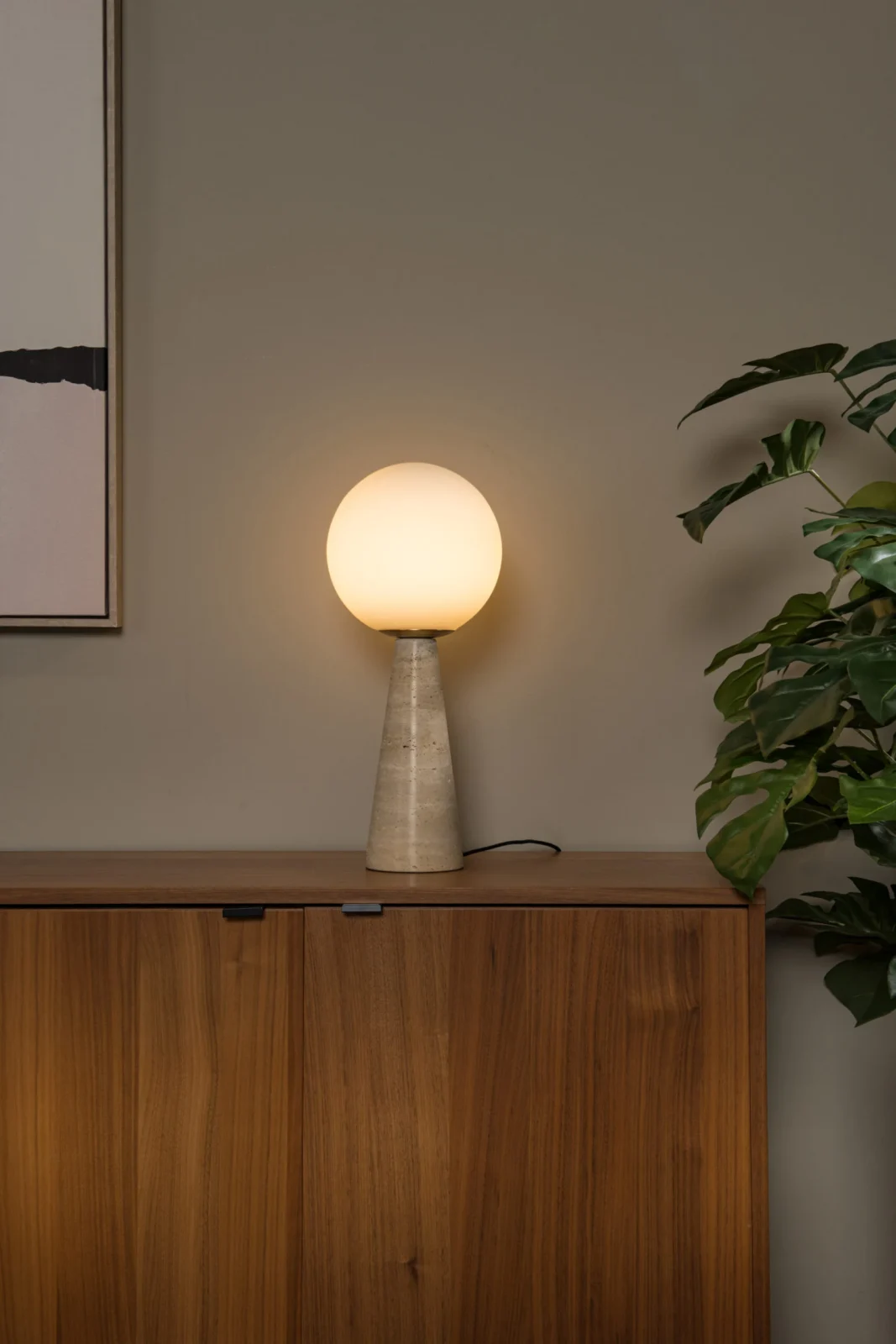 Lucide EVIN - Stolnu00e1 lampa - 1xE27 - Opu00e1l