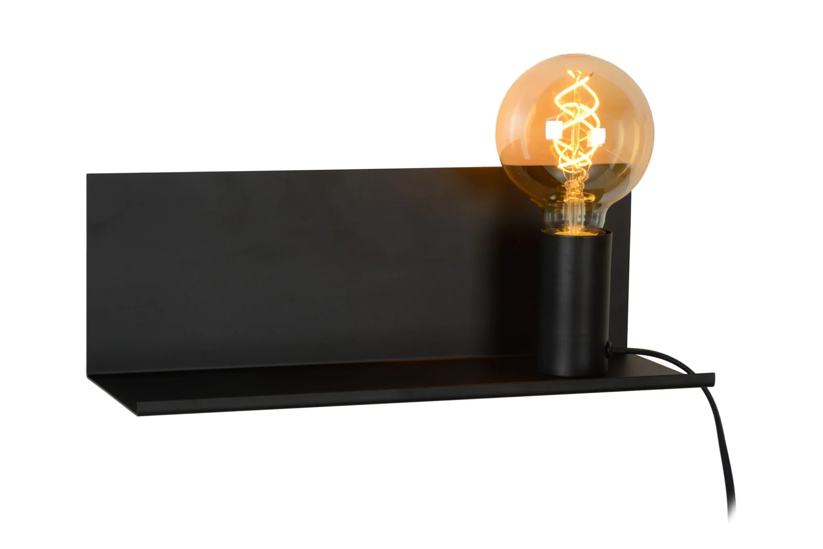 Lucide SEBO - Lampa pri posteli / Nu00e1stennu00e9 svetlo - 1xE27 - u010cierna