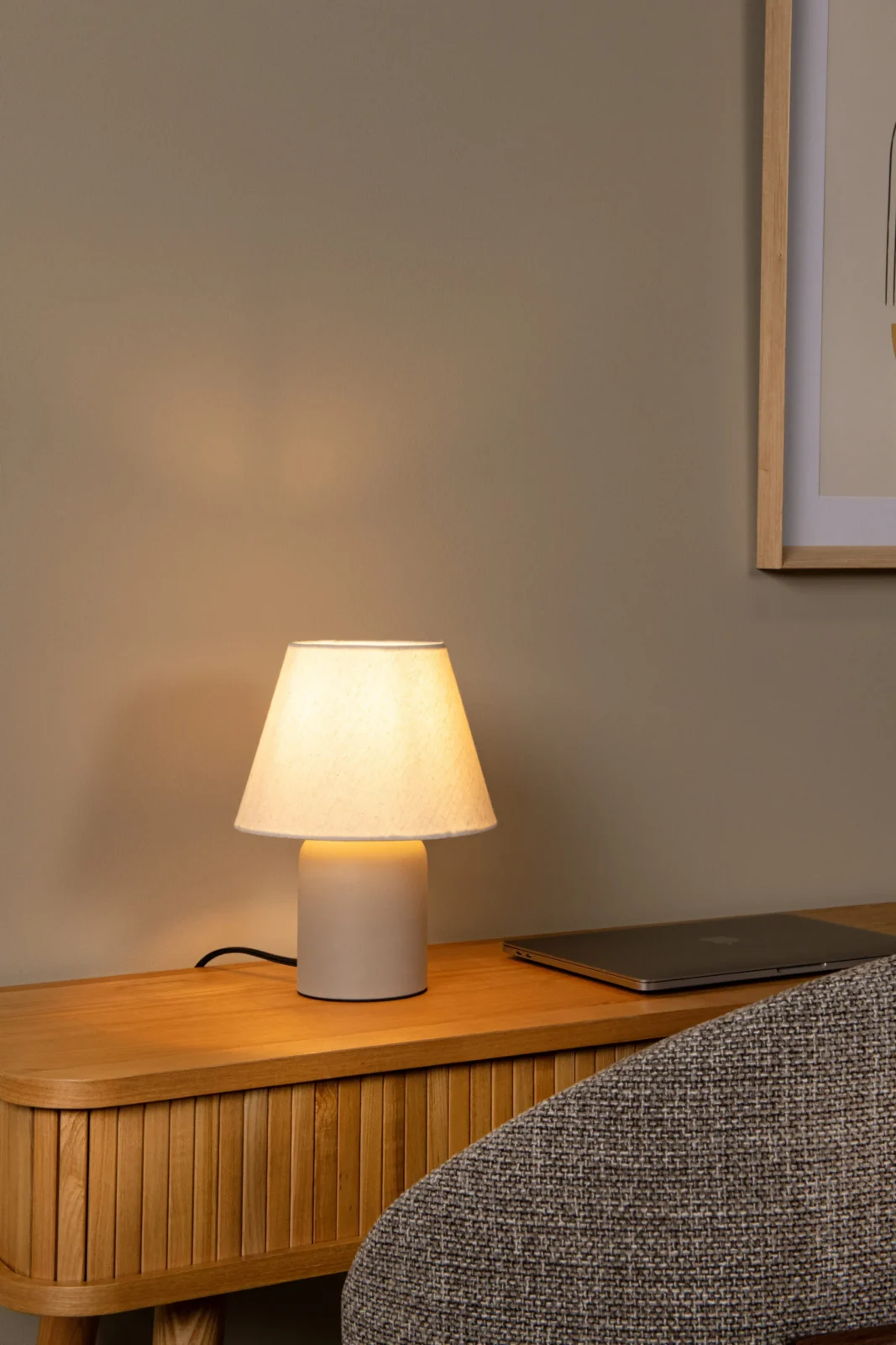 Lucide MACIA - Stolnu00e1 lampa - 1xE14 - Kru00e9movu00e1