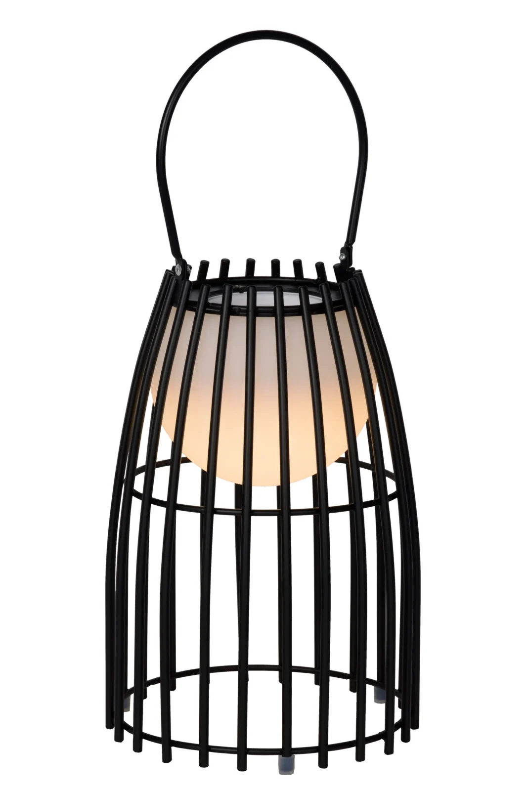Lucide FJARA - Nabu00edjateu013enu00e1 stolnu00e1 lampa do interiu00e9ru/exteriu00e9ru - Batu00e9riovu00fd balu00edk - u00d8 17,5 cm - LED Stmievanie po teplo - 1x0,3W 3000K - IP44 - u010cierna