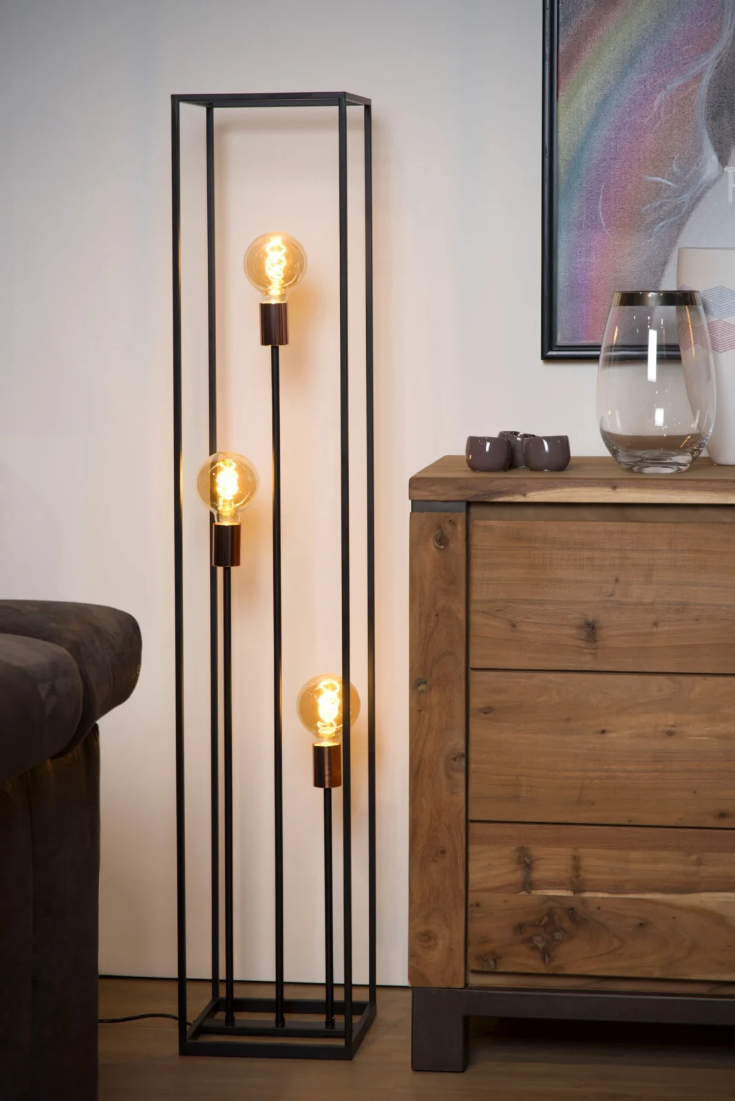 Lucide ARTHUR - Stojacia lampa - 3xE27 - u010dierna