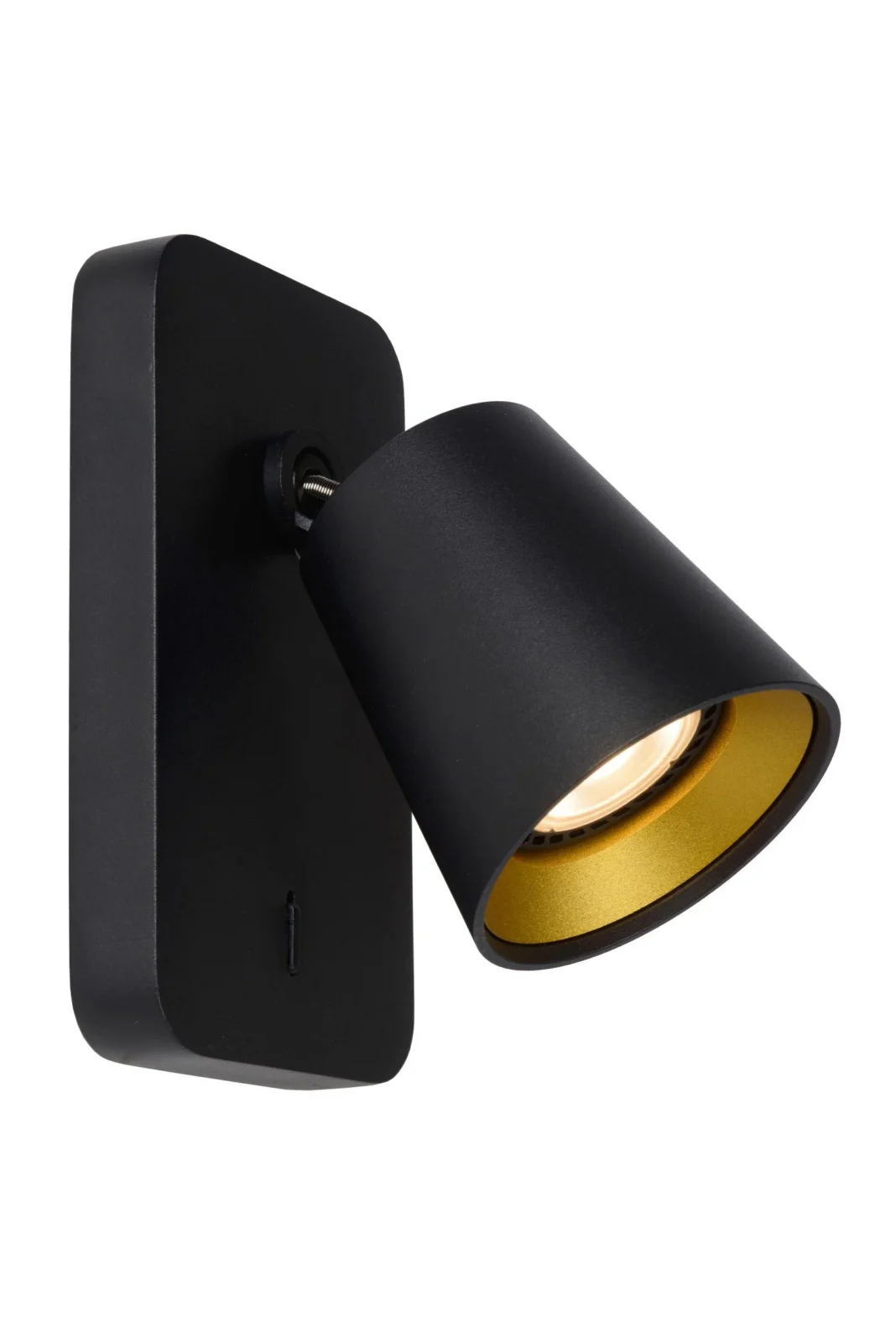 Lucide TURNON - Lampa pri posteli / nu00e1stennu00e9 svetlo - LED stmievanie na teplo - GU10 - 1x5W 2200K/3000K - u010dierna