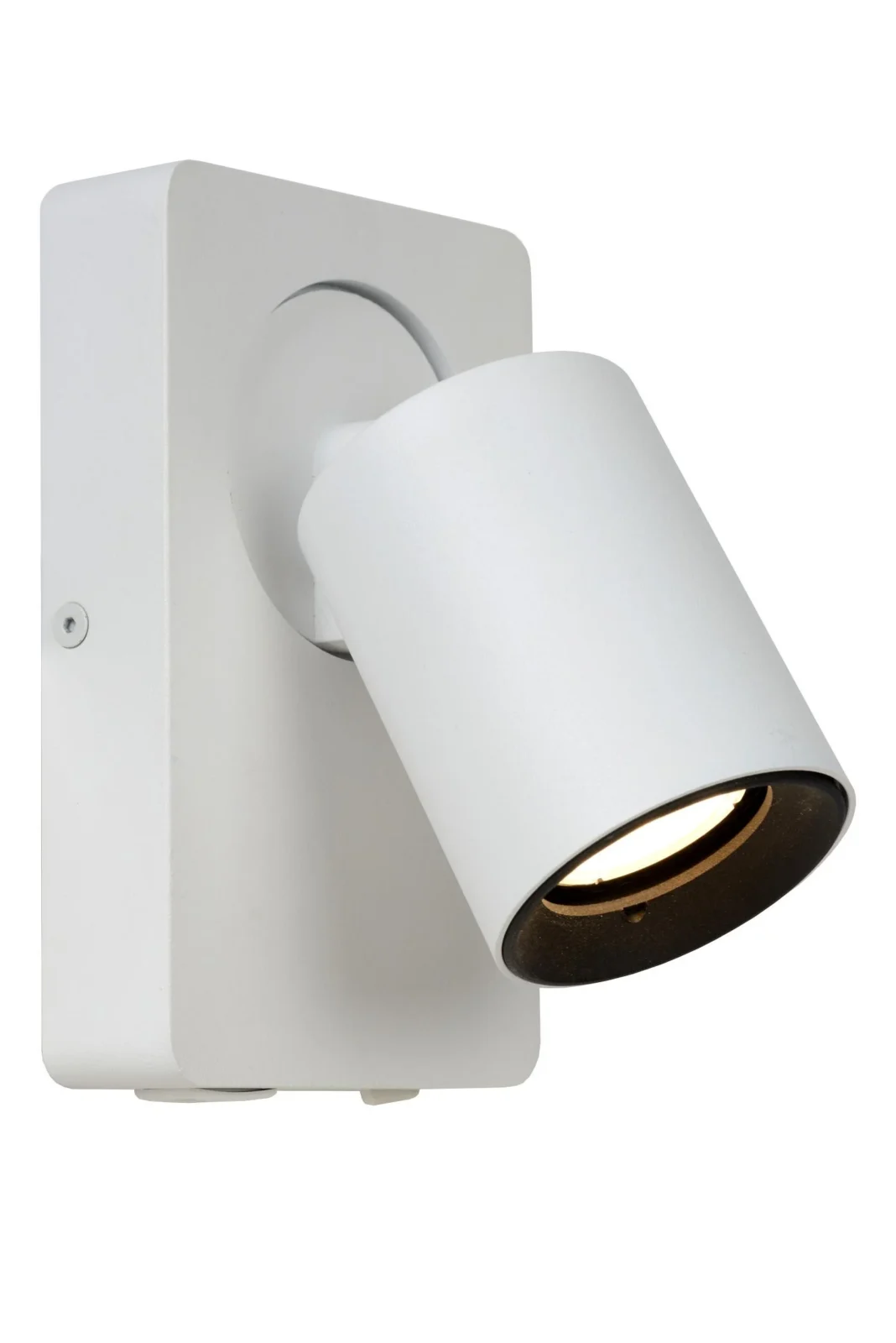 Lucide NIGEL - Lampa pri posteli / nu00e1stennu00e9 svetlo - LED Slabu00e9 po teplu00e9 - GU10 - 1x5W 2200K/3000K - S USB nabu00edjacu00edm bodom - biela