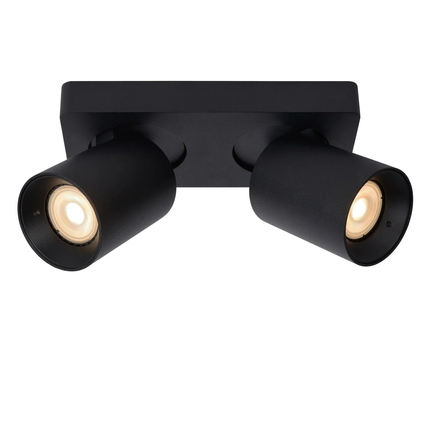 Lucide NIGEL - Stropnu00e9 reflektory - LED Stmievanu00e9 po teplu00e9 - GU10 - 2x5W 2200K/3000K - u010dierne