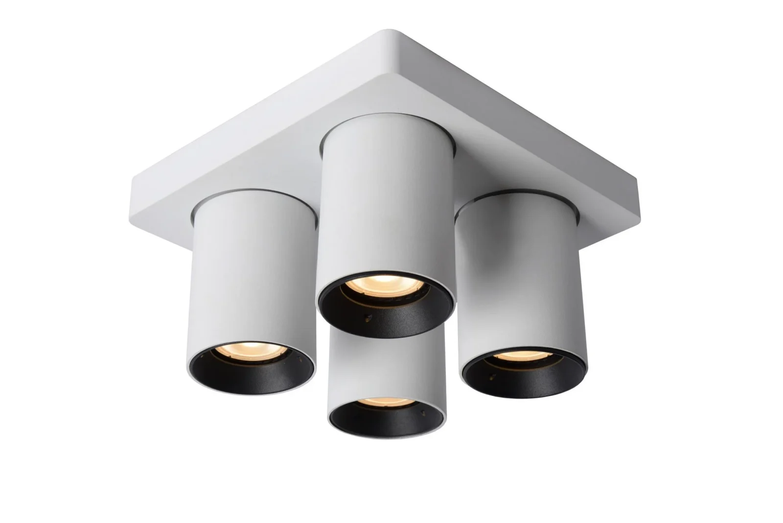 Lucide NIGEL - Stropnu00e9 reflektory - LED Slabu00e9 po teplu00e9 - GU10 - 4x5W 2200K/3000K - biela