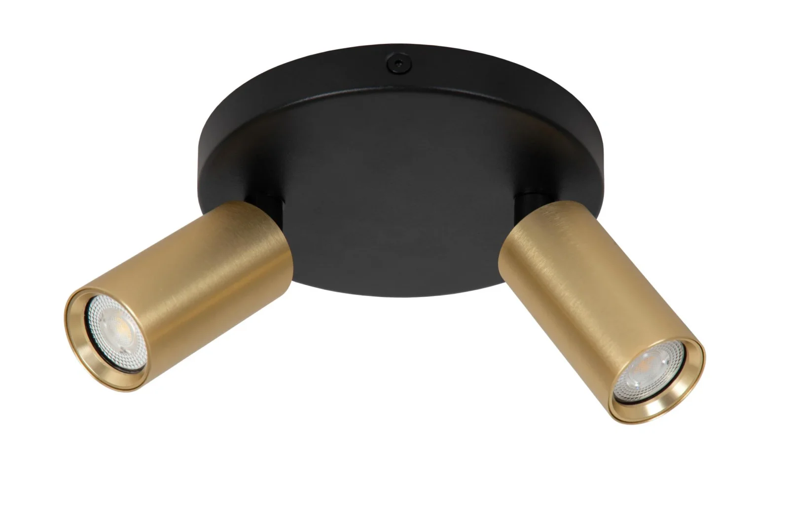 Lucide RITMO - Stropnu00e9 bodovu00e9 svietidlo - u00d8 15 cm - 2xGU10 (MR11) - Matt Gold / Brass