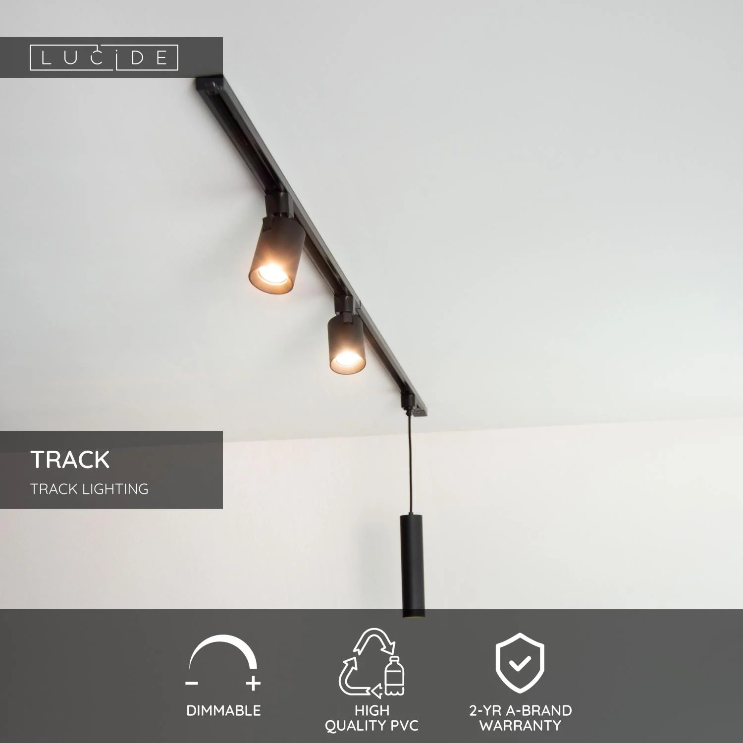Lucide TRACK T-connector B - 1-okruhovu00fd liu0161tovu00fd systu00e9m osvetlenia - u010dierny (rozu0161u00edrenie)