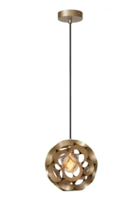 Lucide HANNELORE - Zu00e1vesnu00e9 svetlo - u00d8 30 cm - 1xE27 - Matt Gold / Brass