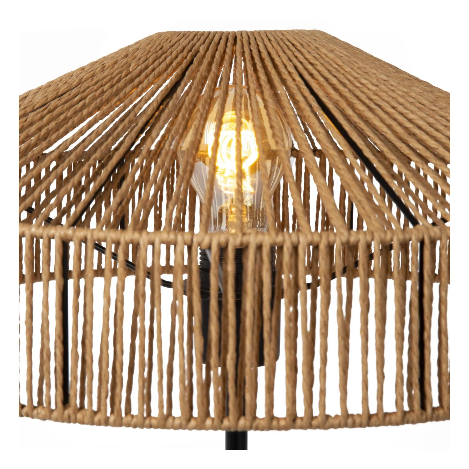 Lucide YUNKAI - Stolnu00e1 lampa - u00d8 40 cm - 1xE27 - Natural