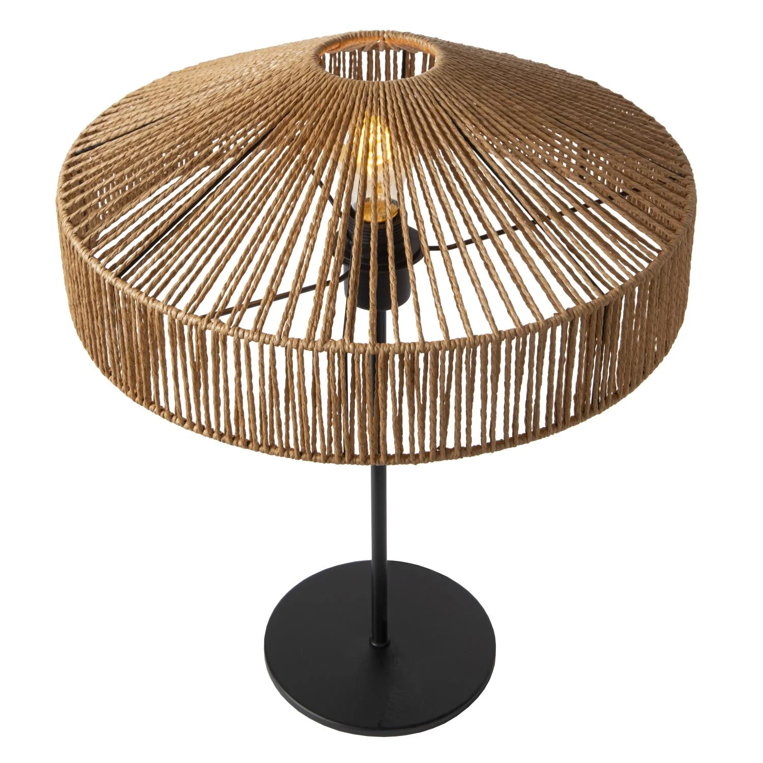 Lucide YUNKAI - Stolnu00e1 lampa - u00d8 40 cm - 1xE27 - Natural