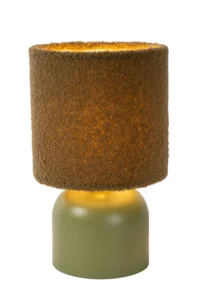 Lucide WOOLLY - Stolnu00e1 lampa - u00d8 16 cm - 1xE14 - Zelenu00e1