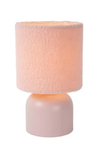 Lucide WOOLLY - Stolnu00e1 lampa - u00d8 16 cm - 1xE14 - Ruu017eovu00e1