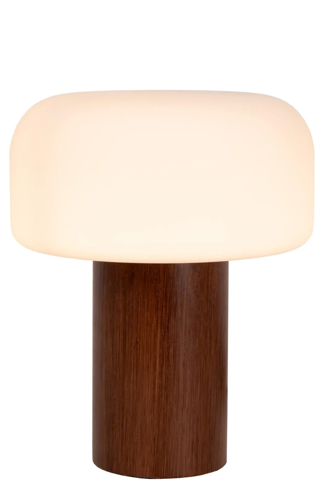 Lucide KENAN - Stolnu00e1 lampa - u00d8 22 cm - 1xE14 - Tmavu00fd drevenu00fd vzhu013ead