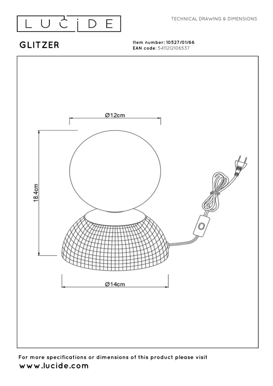 Lucide GLITZER - Stolnu00e1 lampa - u00d8 14 cm - 1xG9 - Ruu017eovu00e1 | Essential