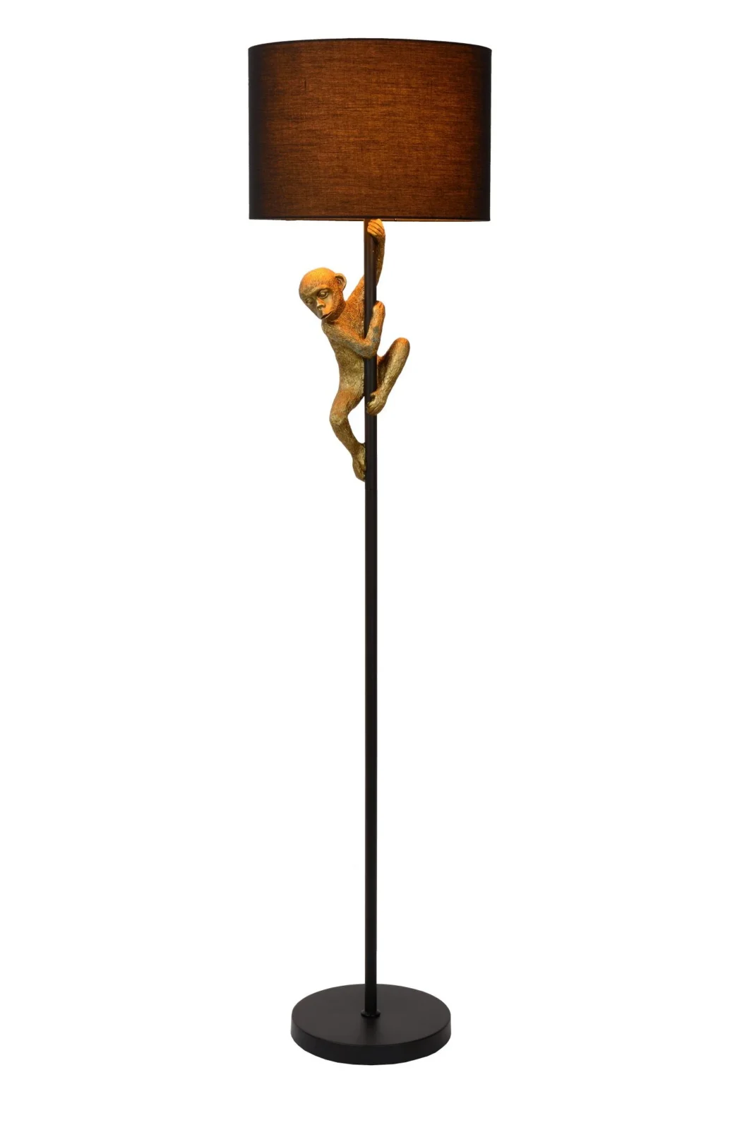 Lucide EXTRAVAGANZA CHIMP - Stojacia lampa - u00d8 35 cm - 1xE27 - u010dierna