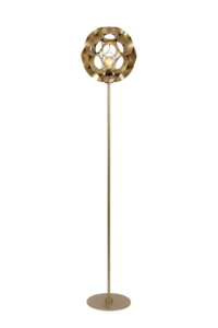 Lucide HANNELORE - Stojacia lampa - u00d8 30 cm - 1xE27 - Matt Gold / Mosadz