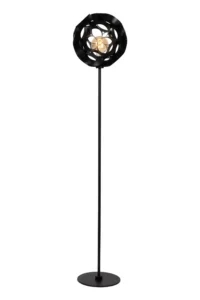 Lucide HANNELORE - Stojaca lampa - u00d8 30 cm - 1xE27 - u010dierna