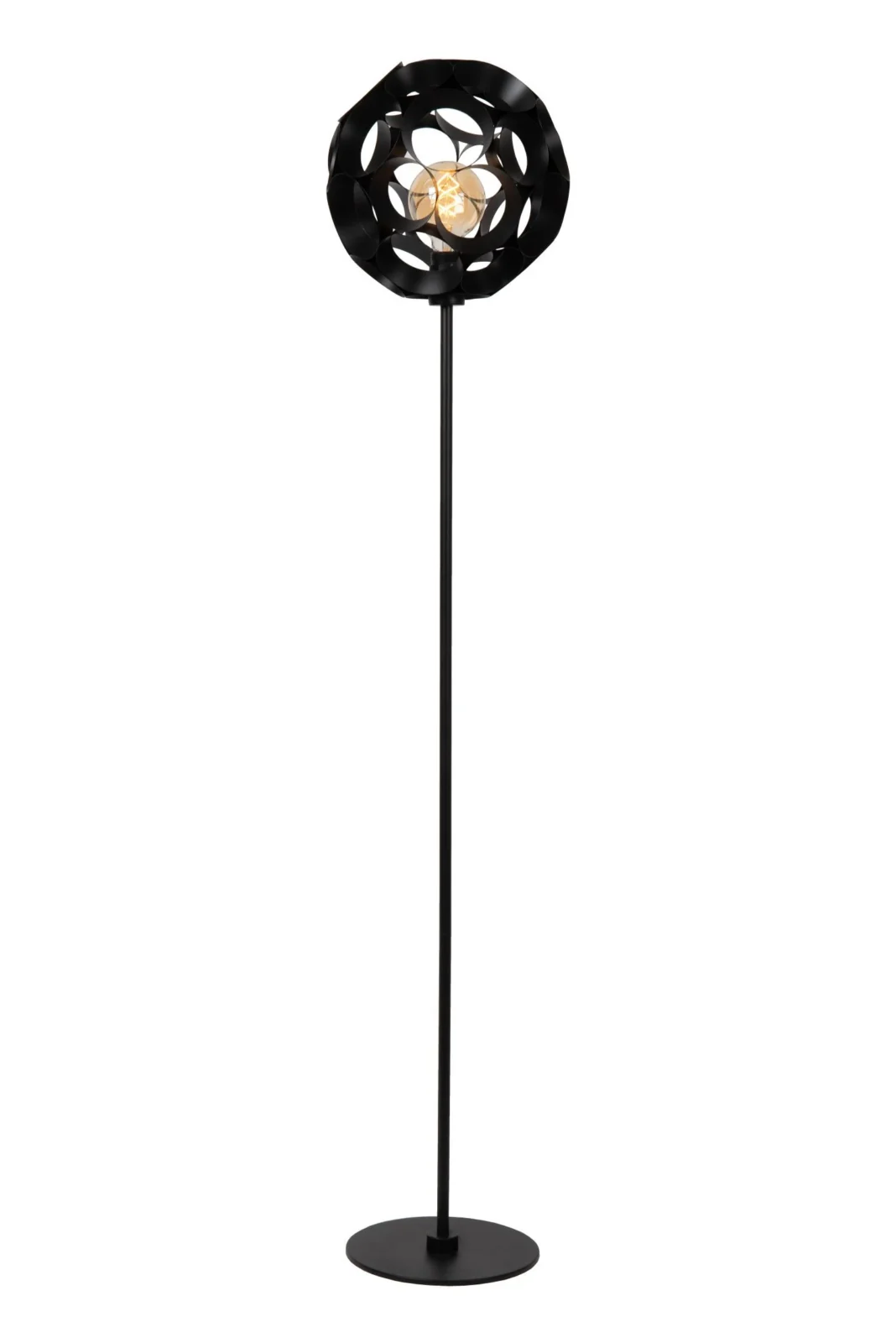 Lucide HANNELORE - Stojaca lampa - u00d8 30 cm - 1xE27 - u010dierna
