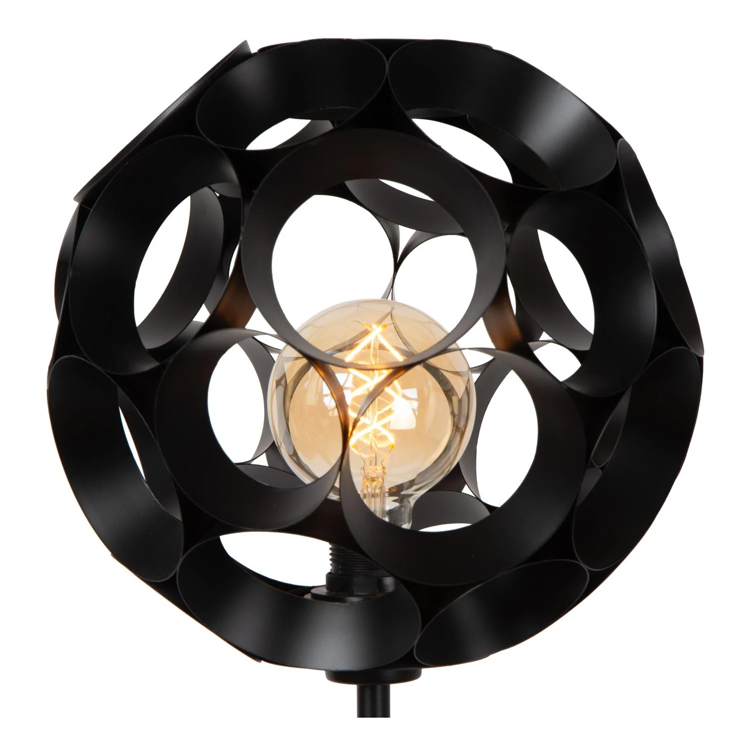 Lucide HANNELORE - Stojaca lampa - u00d8 30 cm - 1xE27 - u010dierna