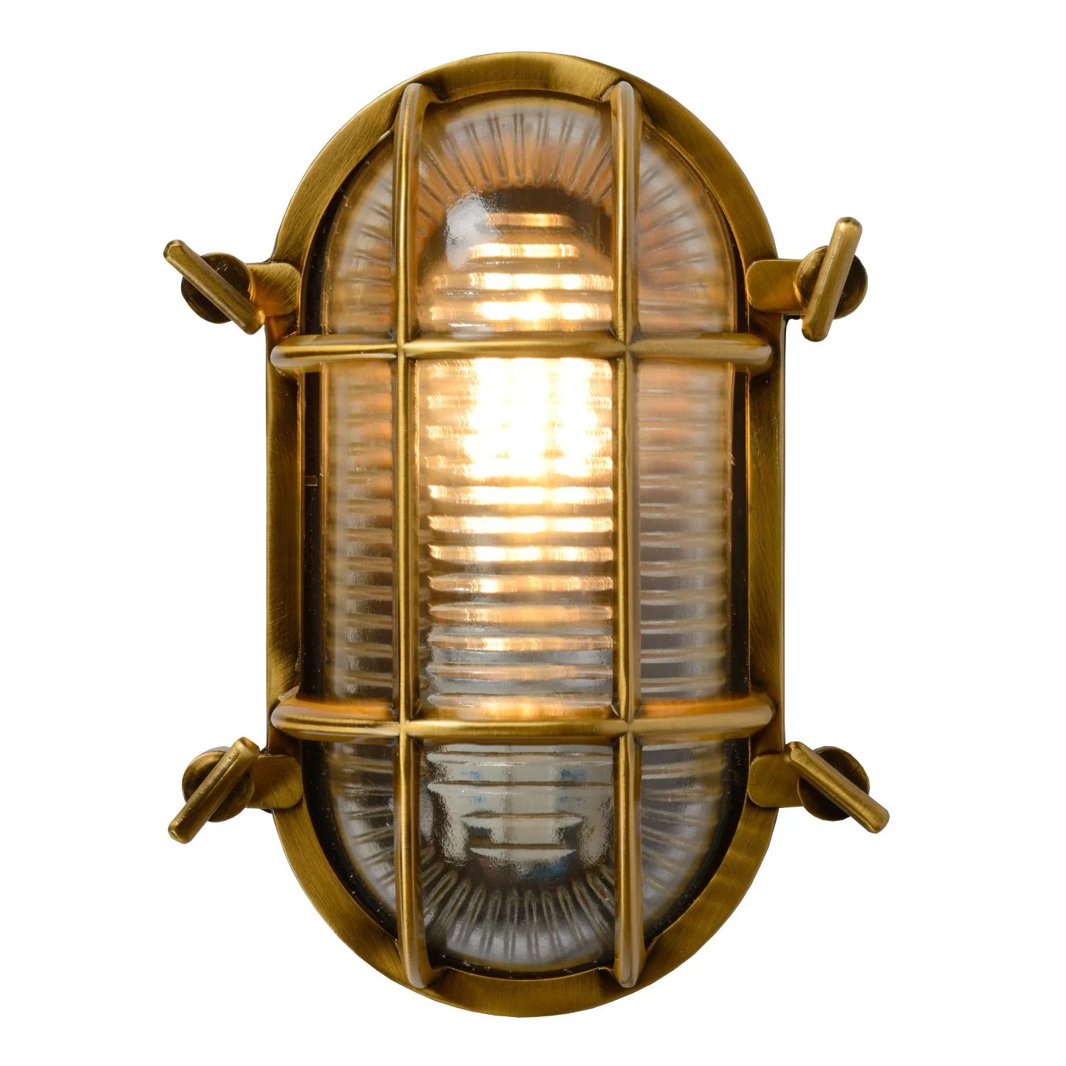 Lucide DUDLEY - Nu00e1stennu00e9 svetlo vnu00fatornu00e9/vonkaju0161ie - 1xE27 - IP65 - Matt Gold / Brass