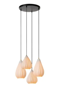 Lucide CINZIA - zu00e1vesnu00e9 svetlo - u00d8 55,5 cm - 4xE27 - biela