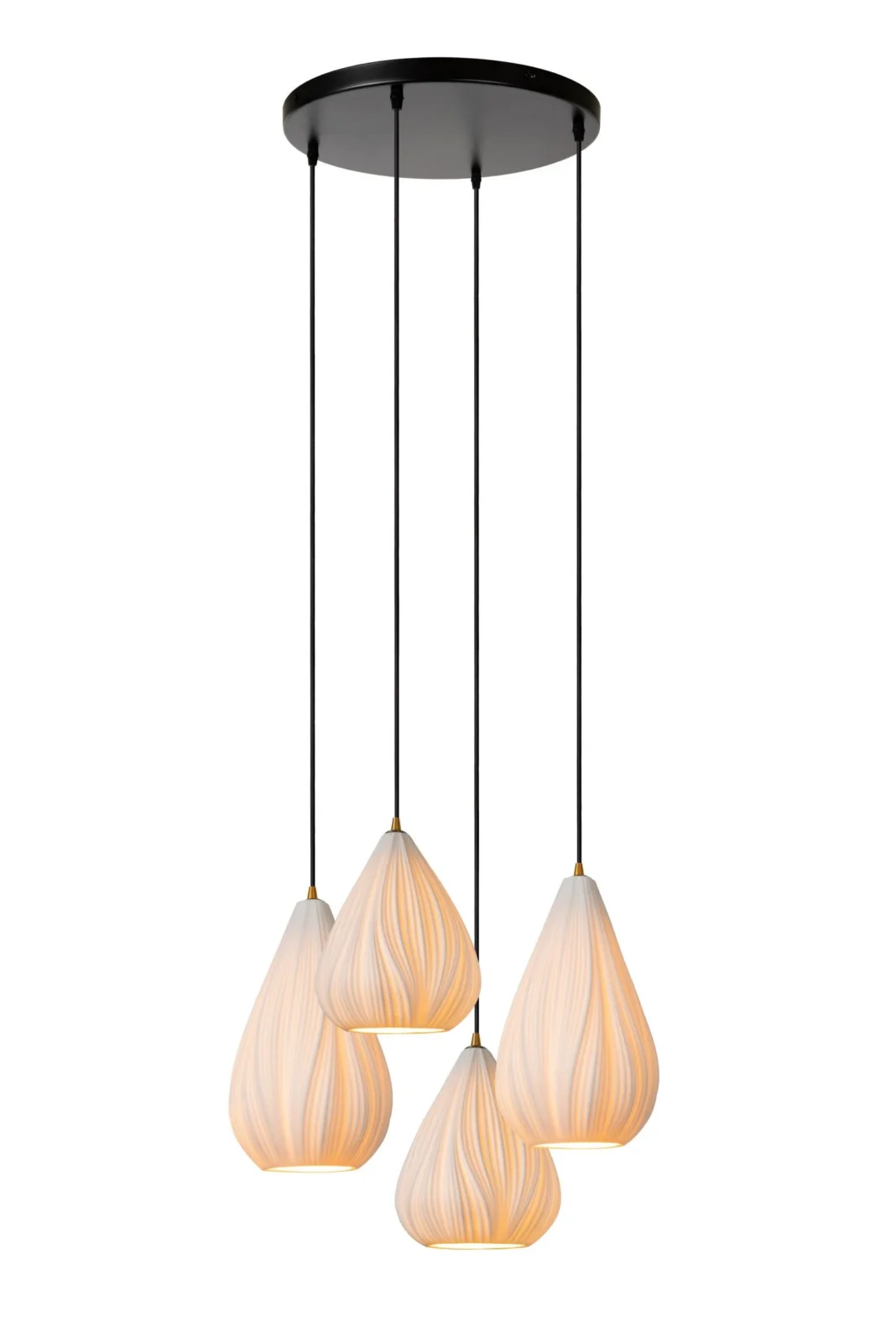 Lucide CINZIA - zu00e1vesnu00e9 svetlo - u00d8 55,5 cm - 4xE27 - biela