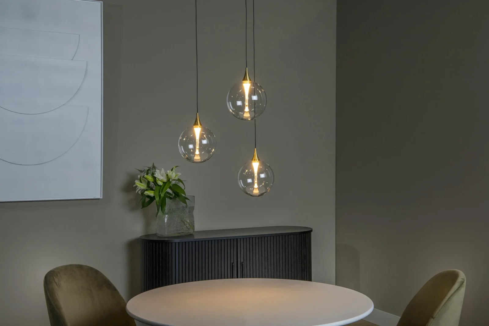 Lucide GISELA - zu00e1vesnu00e9 svetlo - u00d8 36 cm - LED tlmenu00e9 - 3x4,3W 2700K - priehu013eadnu00e9 | Pru00e9miovu00e9