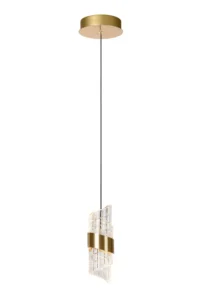 Lucide KLIGANDE - Zu00e1vesnu00e9 svetlo - u00d8 13 cm - LED - 1x9W 2700K - Matt Gold / Brass